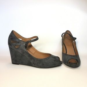 Nicole Grey Cutout Wedges